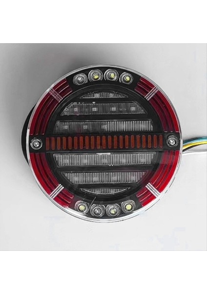 2 Adet Yuvarlak LED Römork Kuyruk Işığı Fren Lambası Drl Akışlı Sinyal Lambası Araba Kamyonu Gemileri Otobüs Teknesi Karavan 12V 24V (Yurt Dışından) modelleri