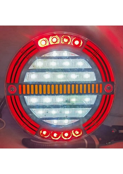 2 Adet Yuvarlak LED Römork Kuyruk Işığı Fren Lambası Drl Akışlı Sinyal Lambası Araba Kamyonu Gemileri Otobüs Teknesi Karavan 12V 24V (Yurt Dışından) indirimleri