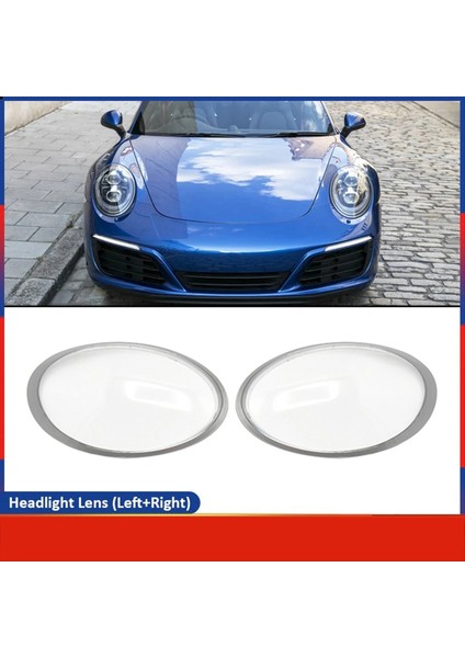 Araba Far Gölgesi Porsche Için Sol Ön Açık Lens Kapağı 991 911 Targa/carrera 2012-2018 Şeffaf Gri Kenar (Yurt Dışından) indirimleri
