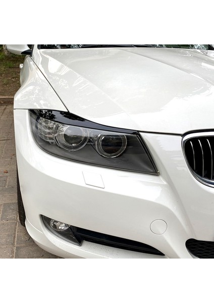 Bmw 3 Serisi E90 E91 320I 330I 2005-2012 Ön Far Kapağı Garnitür Şerit Kaş Kapağı Kaplama Etiketi Parlak Siyah (Yurt Dışından) fırsatları