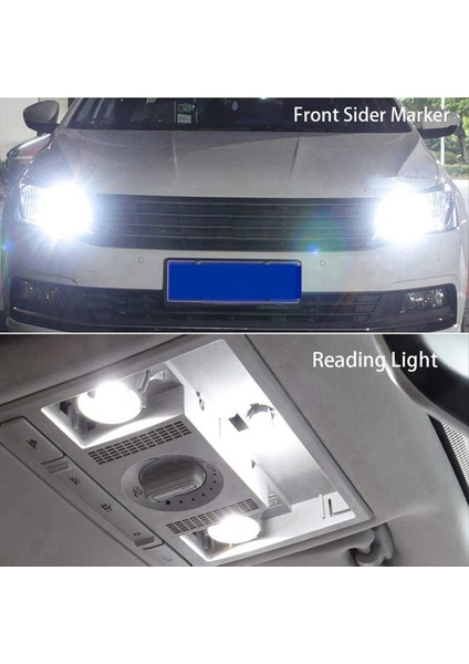 40PCS 6000K Canbus T10 168 194 W5W Dome Lisans Yan Işaretleyici LED Ampul Beyaz (Yurt Dışından) indirimleri