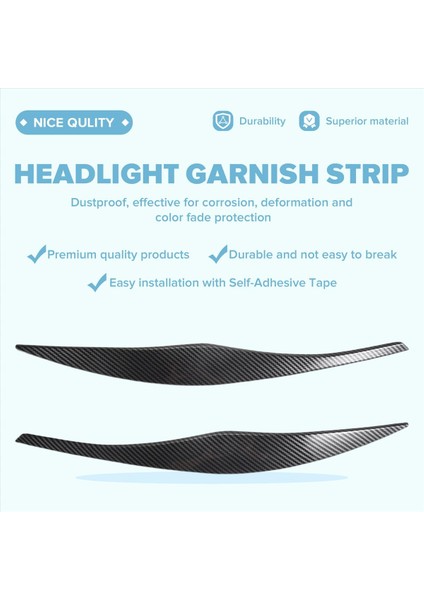 Bmw 3 Serisi E90 E91 320I 330I 2005-2012 Ön Far Kapağı Garnitür Strip Kaş Kapağı Döşeme Çıkartması Karbon Fiber (Yurt Dışından) indirimleri