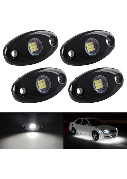 4pcs 9led Süper Parlak Kaya Işık Kiti LED Su Geçirmez LE (Yurt Dışından) fırsatları