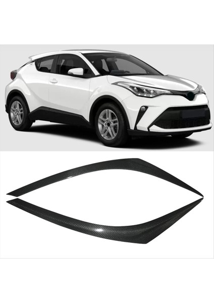 Araba Farlar Kaş Göz Kapağı Döşeme Kapağı Çıkartma Toyota Araç Stil Aksesuarları 2018-2023 Karbon Fiber (Yurt Dışından) indirimleri