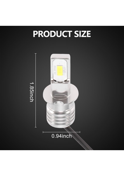 2x H3 Süper Parlak LED Far Sis Lambası Ampul Kiti 6000K Beyaz 10W (Yurt Dışından) fiyatları