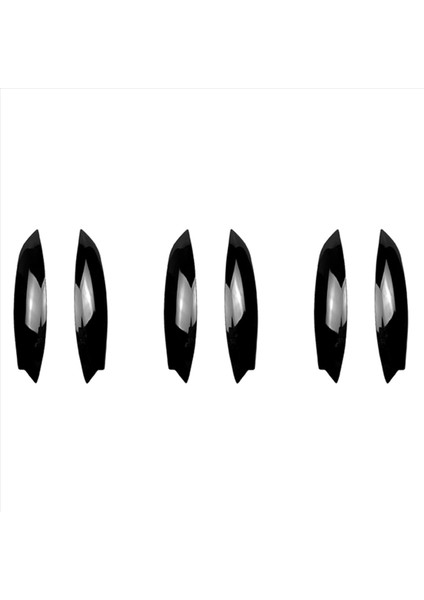 6x Parlak Siyah Farlar Kaşlar Göz Kapakları Kapak Kirpik Kafası Işık Lambası Çıkartmaları Golf 5 R32 Mk5 (Yurt Dışından)