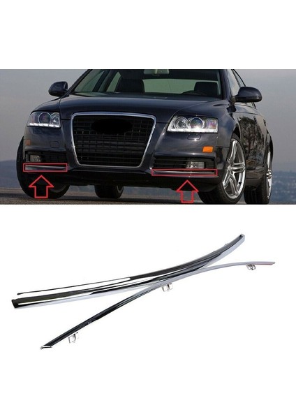 Araba Ön Tampon Alt Kalıp Trim Chrome For-Audi A6 C6 200 (Yurt Dışından) fiyatları