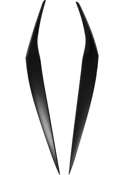 Ön Far Kapağı Kafası Işık Lambası Göz Kapağı Kaş Trim Abs Ford Fiesta Mk6 5 2013-2017 Parlak Siyah (Yurt Dışından)