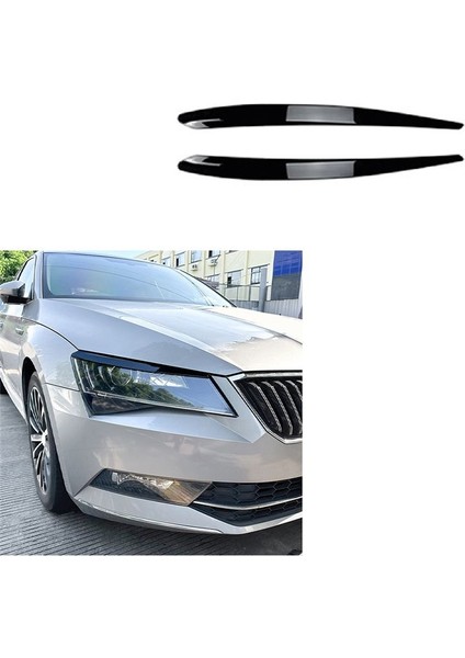 Araba Parlak Siyah Farlar Kaş Far Trim Kapağı SkodSup (Yurt Dışından) modelleri