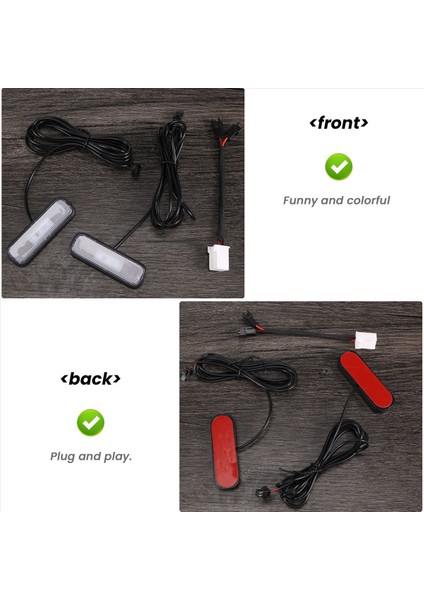 2pcs Araba Işığı LED Atsfer Işık Dekorasyon Lambası O (Yurt Dışından) fırsatları