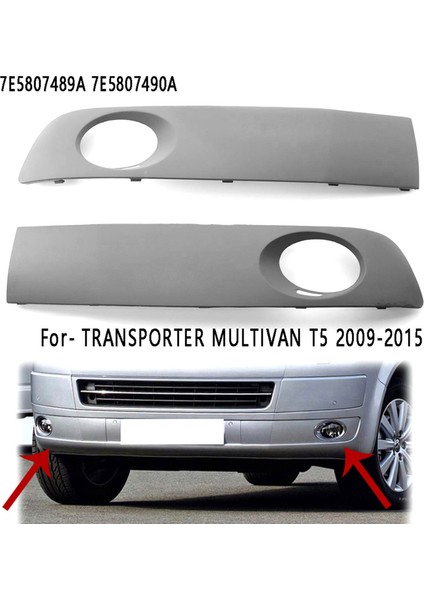 1paır Araç Sisi Izgarı Boyanabilir Yarış Izgarası Vw Taşıyıcı Multivan T5 2009-2015 7E5807489A 7E5807490A (Yurt Dışından) fırsatları