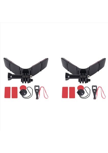 2x Tuyu Motosiklet Kask Çene Montaj Kiti Gopro Kahramanı Için 9 8 7 6 Aksiyon Kamera Aksesuarları (Yurt Dışından) indirimleri