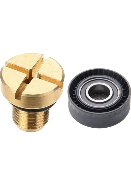 1 Pcs Kemer Gergin Avukat Kasnağı 11281748131 &amp 1 Pcs 17111712788 Radyatör Taşma Soğutucu Soğutucu Genişleme Tank Bleeder Vidası (Yurt Dışından)