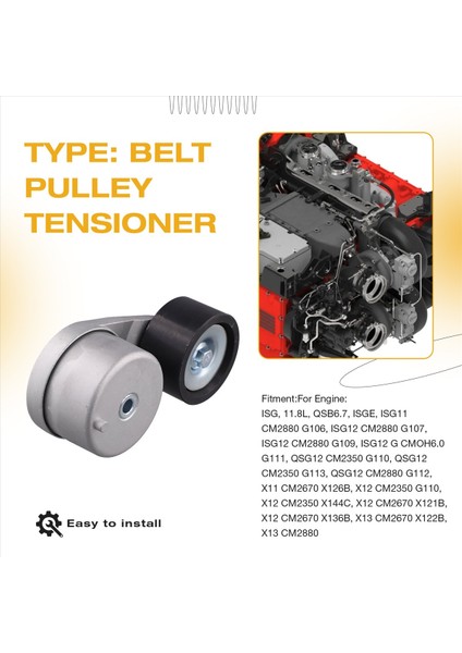 3695924 Kamyon Motor Kemeri Kasnağı Motoru Motoru Motor QSG12 X12 Qsb6 7 Isge X13 3694434 (Yurt Dışından) fırsatları