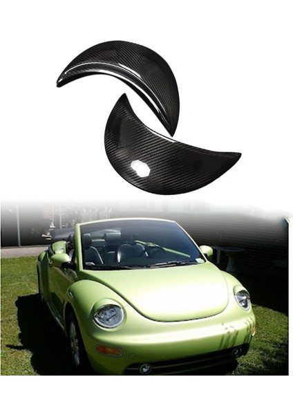 Gerçek Karbon Fiber Ön Far Göz Kapakları Kirpik Kapakları -Beetle 1995-2011 Kafa Işık Kaşları Trim (Yurt Dışından) modelleri
