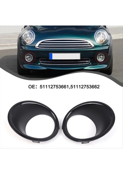 Araba Ön Sis Lambası Yan Yüzük Kapağı Sis Lambası Çerçeve Arabası Için Bmw Mini Cooper R56 R57 R58 Clubman R55 2007-2010 (Yurt Dışından) fiyatları