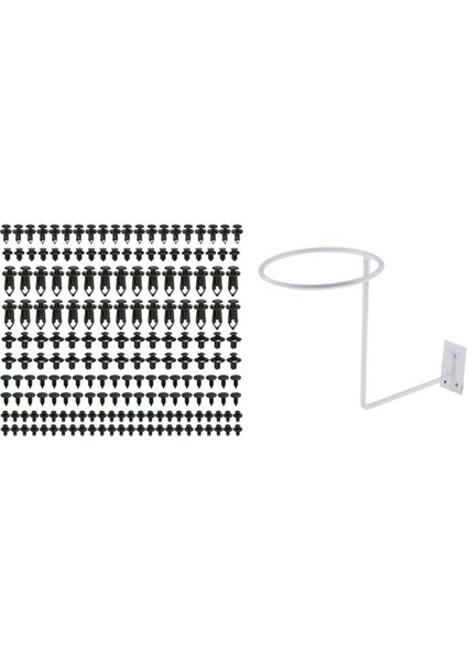 190 Pcs Araba Itme Pimi Perçin Trim Klipsleri Kit &amp 1set Motosiklet Kask Tutucu Askı Rafı Duvar Monte Kanca (Yurt Dışından)