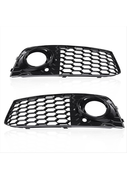 Siyah Araba Ön Sis Fiş Izgara Kapağı Audi A4 B8 2009 2011 2012 2012 Sis Lambası Ballı Grille Kapak (Yurt Dışından)