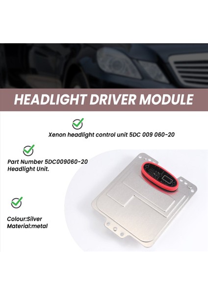 D1S Xenon Hid Far Balastını Mercedes Benz W212 C207 A207 5DC009060-20 5DC00906020 Hıd Xenon Balast 35W 85V Ac (Yurt Dışından) modelleri