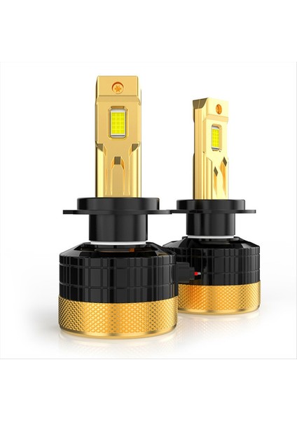 2pcs Araba H7 LED Far 6000K Süper Kod Çözme Eklentisi Far Ampulü 120W Araba Işıkları Entegre Yüksek Kiriş ve Düşük Işın (Yurt Dışından)