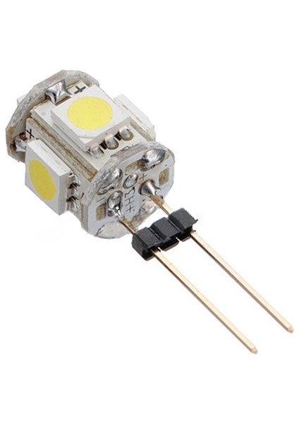 10X G4 5050 Smd 5 LED Işık Saf Beyaz Araba Deniz Ampulü (Yurt Dışından)