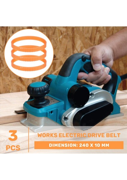 Makita 1900 B Için 3 x 240 mm Pu Kayışı Kayış Motorlu Gezegen (Yurt Dışından) fırsatları