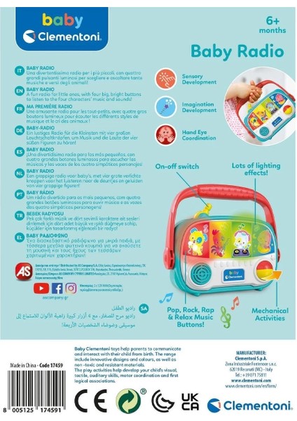 17459 Baby Clementoni - Bebek Radyosu modelleri