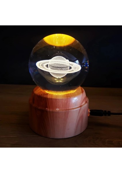 Satürn Tasarımlı Dönen Cam Küre fiyatları