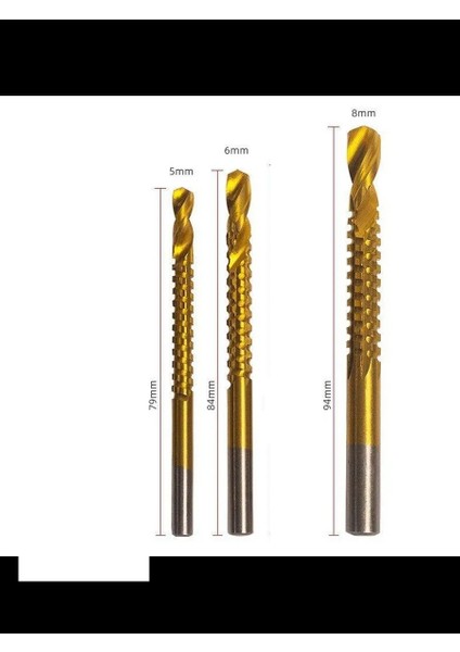 Yivli Matkap Ucu Hss Spiral Yivli Kademeli Matkap Ucu Metal Ahşap Plastik 5-8 mm 722459 modelleri