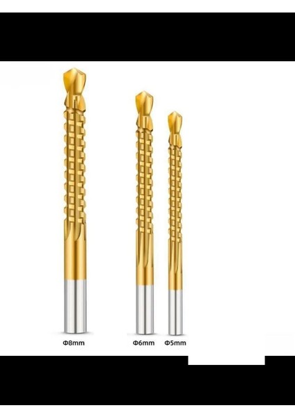 Yivli Matkap Ucu Hss Spiral Yivli Kademeli Matkap Ucu Metal Ahşap Plastik 5-8 mm 722459