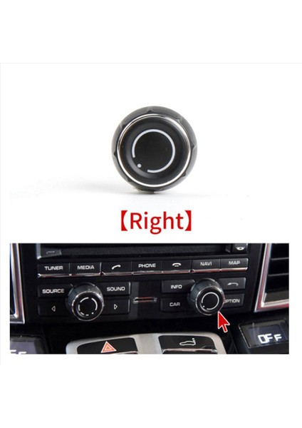 Porsche Coupe Için 2x 911 718 918 Boxster Cayman Otomobil Merkezi Konsolu Ses Hacmi Knob Kapak CD Kontrol Anahtarı Düğmesi (Yurt Dışından)