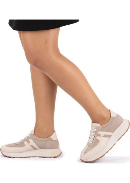 Kadın Hakiki Deri Anatomik Hafif Spor Yürüyüş Ayakkabısı Sneaker