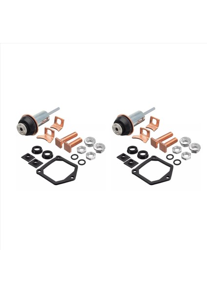 2x Universal Motor Başlangıç Solenoid Onarımı Yeniden Inşa Edin Toyota Subaru Honda Için Ayarlanmış (Yurt Dışından)