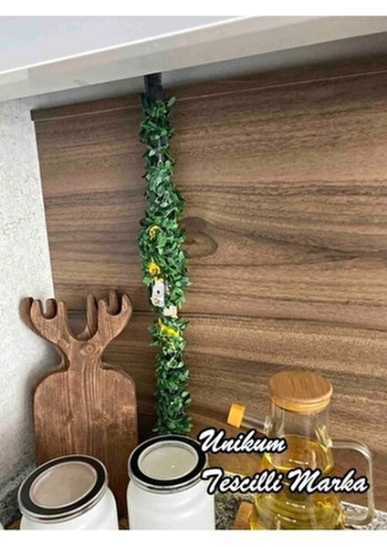 7 Metre Yeşil Tel Yaprak Yapay Taç Sarmaşık Çiçek Süs Şık Tasarım ve Dekoratif Kullanım