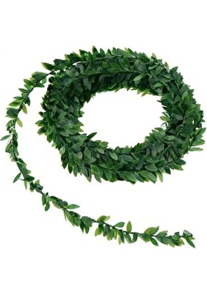 7 Metre Yeşil Tel Yaprak Yapay Taç Sarmaşık Çiçek Süs Şık Tasarım ve Dekoratif Kullanım