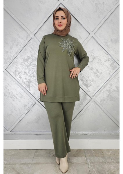 Kadın Dikme Detaylı Tesettür Takım modelleri