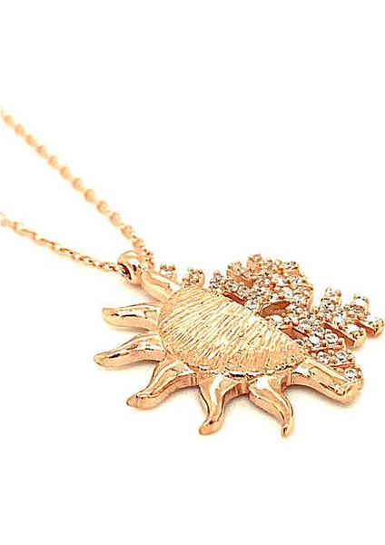 925 Ayar Gümüş Güneş Kartanesi Bayan Gümüş Kolye T6039 (972972) fiyatları