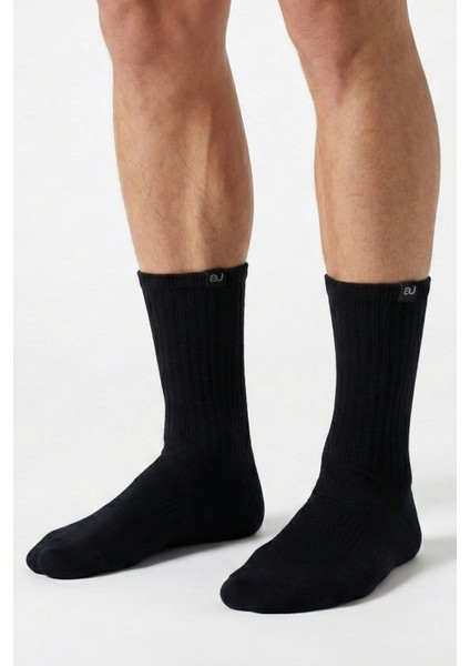 Unisex Ekstra Yumuşak Lastikli Siyah Spor Çorabı modelleri