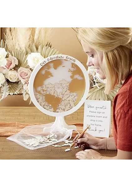 Aspen 22101NA Düğün Ziyaretçi Defteri Alternatifleri, Mdf Polistiren (Ps) Ahşap Kağıt, Uçaklı Beyaz Harita modelleri