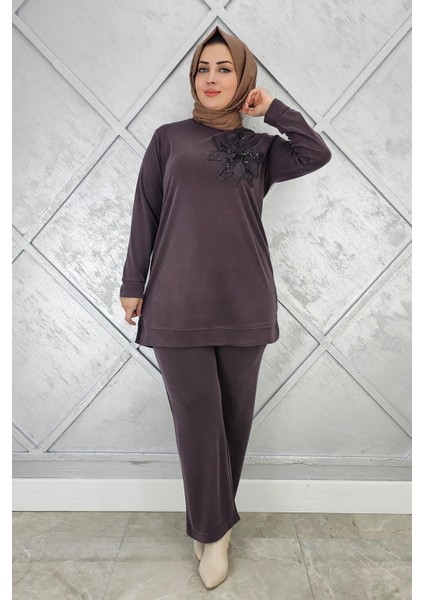 Kadın Dikme Detaylı Tesettür Takım