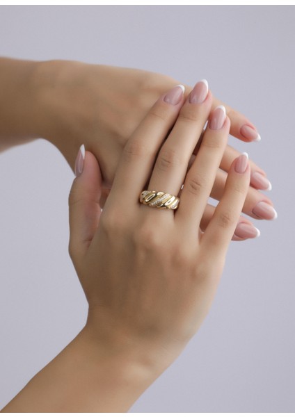 Nar-in Altın Mücevherat Tasarım Altın Yüzük 008