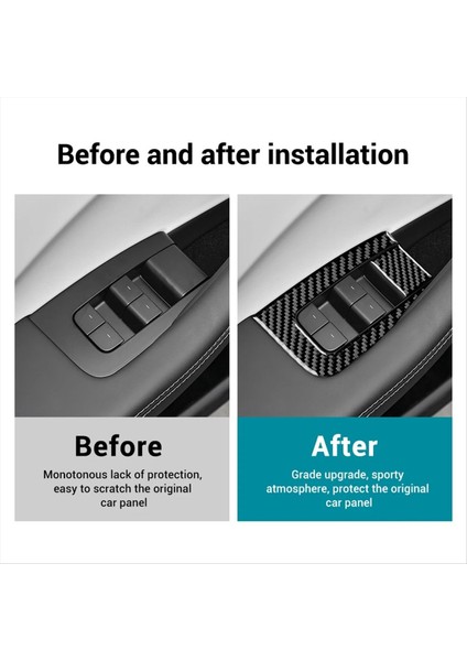 Tesla Model 3 Için Yumuşak Karbon Fiber Model 3 Yayla 2024 Araba Penceresi Kaldırma Anahtarı Kapak Trim Sticker Iç Aksesuarlar Lhd (Yurt Dışından) fırsatları