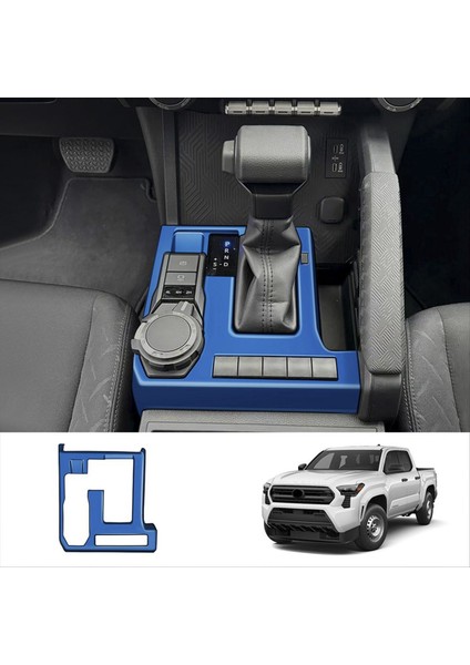 Toyota Tacoma Için Araba Merkezi Kontrol Dişli Vardiyalı Panel 2024 Dişli Topuz Kapak Trim Çerçeve Mavi (Yurt Dışından) fırsatları