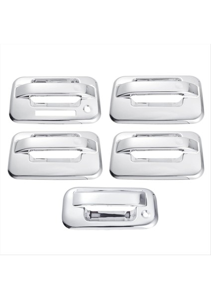 Ford F150 4dr 2004-2014 Otomobil Dış Kapı Tutucu Kapak ve Bagaj Kapakları Dekor Trim Aksesuarları - Gümüş (Yurt Dışından)