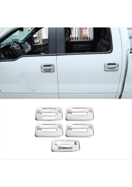 Ford F150 4dr 2004-2014 Otomobil Dış Kapı Tutucu Kapak ve Bagaj Kapakları Dekor Trim Aksesuarları - Gümüş (Yurt Dışından) fırsatları