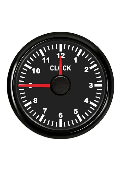 0-12 Saat Metre 2 Inç 52MM Saat Göstergeleri Kırmızı Arka Işık Enstrümanı ile Araba Teknesi Yat Rv 9-32V C Saat Ölçerleri Göster (Yurt Dışından)