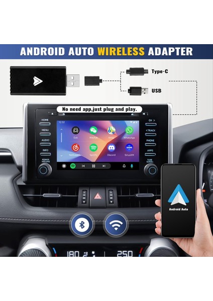 Android Auto Kablosuz Adaptör Android Auto Dongle Android Telefonlar Kablolu Android Auto&#39 Yu Kablosuz Aı Kutusuna Dönüştürür (Yurt Dışından) fırsatları