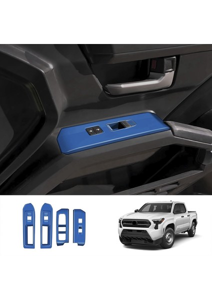 Toyota Tacoma 2024 Lhd Mavi Için Araba Penceresi Cam Asansör Kapağı Döşeme Pencere Anahtarı Düğmesi Panel Çerçevesi (Yurt Dışından) fırsatları