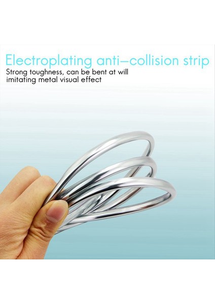 10 Adet 20FT Krom Kalıplama Trim Şeridi Araba Kapı Kenar Çizik Koruma Koruyucusu Kapak Gümüş (Yurt Dışından)