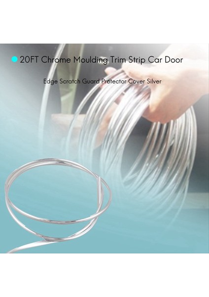 10 Adet 20FT Krom Kalıplama Trim Şeridi Araba Kapı Kenar Çizik Koruma Koruyucusu Kapak Gümüş (Yurt Dışından) modelleri